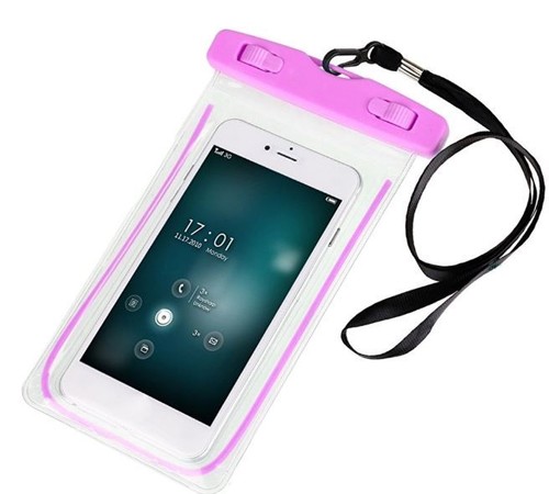 Waterproof Underwater Case Dry Pouch for Mobile Phone Glow - PINK - Picture 1 of 9