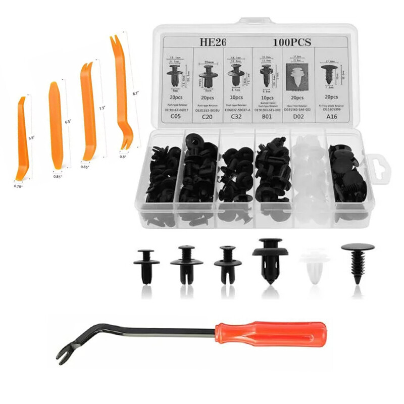 For Nissan Fastener Box Set Bumper Fender Liner Push Type Retainer Clips -105x