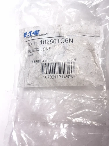 EATON CUTLER HAMMER 10250TC6N PUSH BUTTON LENS PLASTIC WHITE 30.5mm
