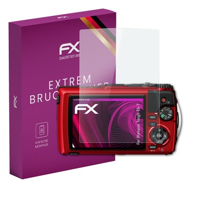 atFoliX Glasfolie für Olympus Tough TG-7 Displayfolie 9H Schutzpanzer