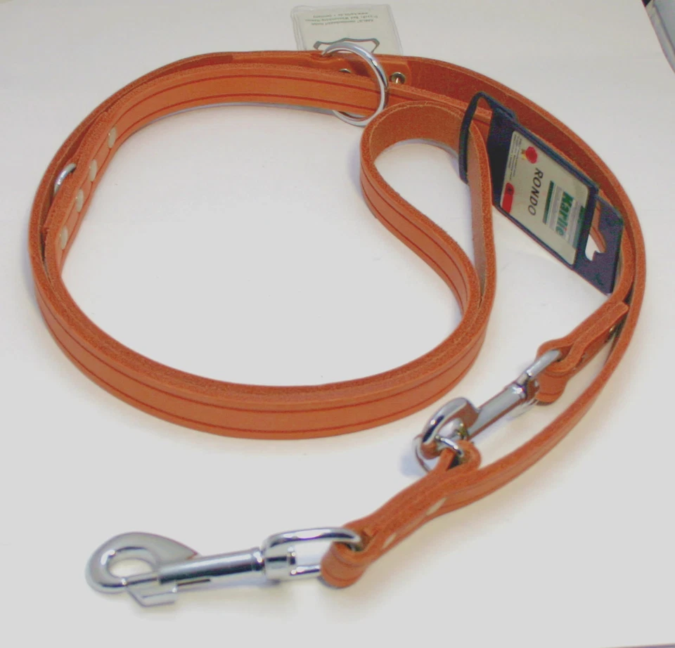 KARLIE Rondo Führleine 200cm x 18mm, M - Natur -mehrfach verstellbar, genietet