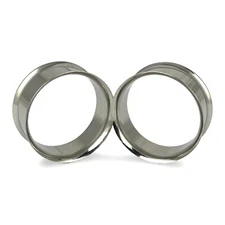 Pair of Steel Double Flare Tunnels set gauges plugs PICK SIZE