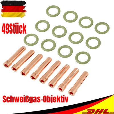 49x WIG-Schweißbrenner-Stummel-Gaslinse #10 Pyrex-Glasbecher-Kit für WP-17/18/26