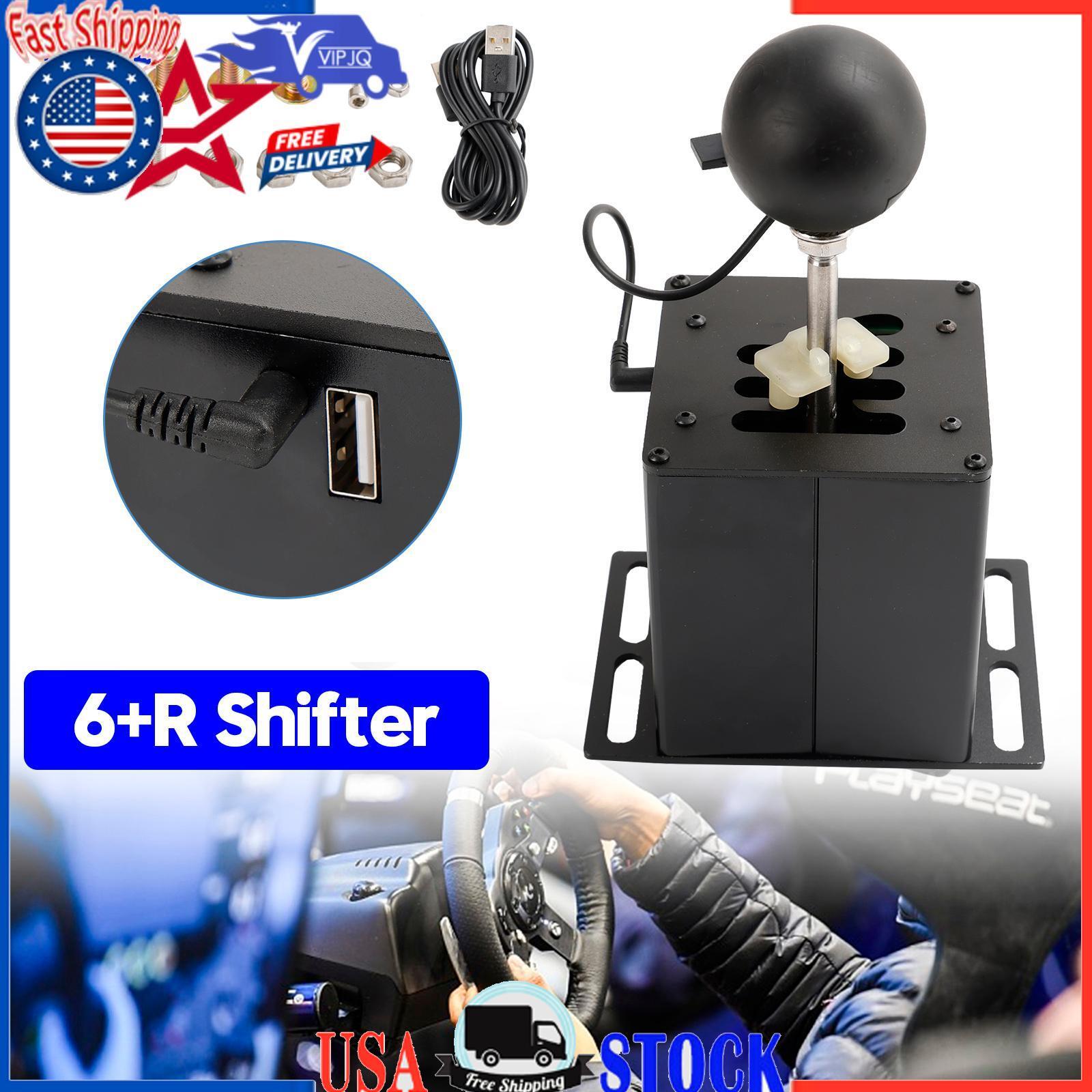 6+R USB Simulator Gear shifter for Logitech G29 G25 G920 Steering Wheel PC Blk
