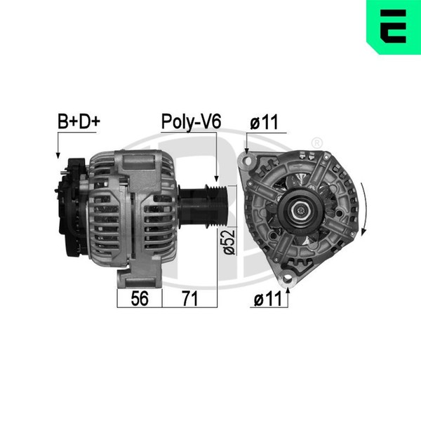 ERA Lichtmaschine Generator 140A 14V FüR Saab 9-5 Kombi 2.3 Turbo 2.0-image