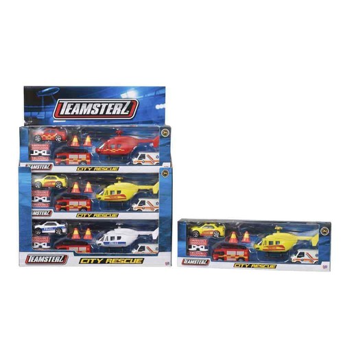 Teamsterz Helicopter Rescue Car Truck Van Police Fire Toy Kids Christmas Gift - Picture 2 of 9