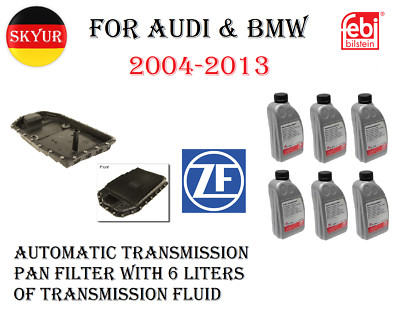 Automatic Transmission Oil Pan/Filter Kit & X6 Liters Of Fluids For BMW & Audi