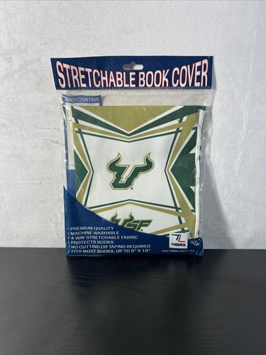 Cubierta de libro elástica University Of South Florida USF para libros de 8" x 10" nueva - Imagen 2 de 5