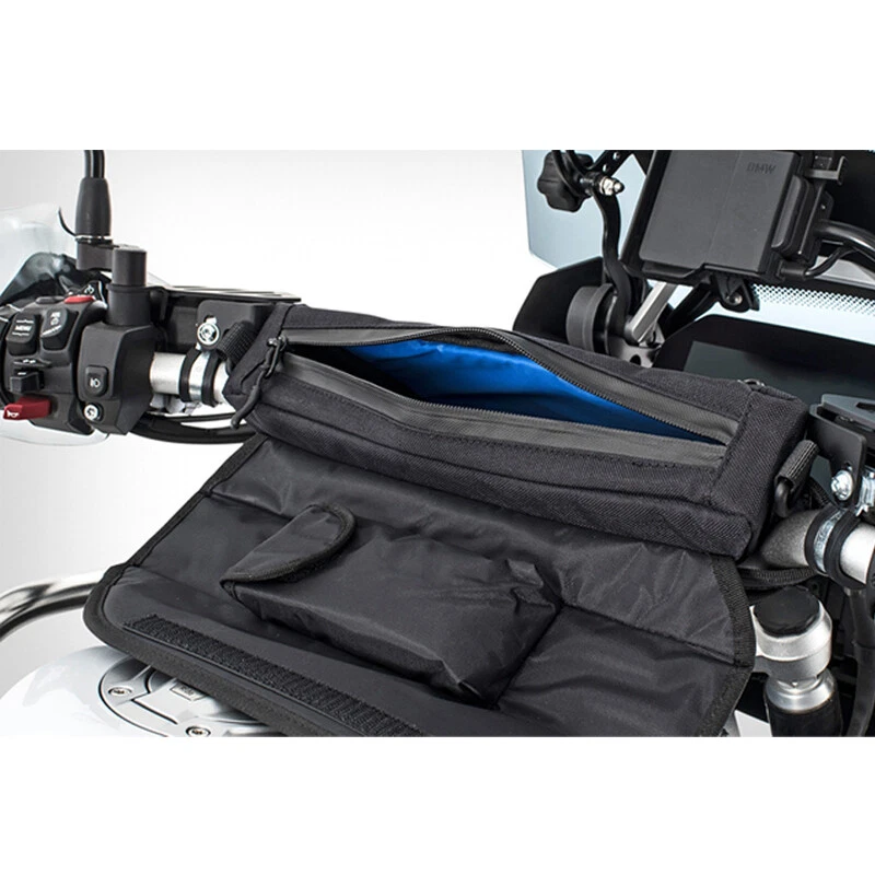 NUEVA bolsa de viaje para manillar de motocicleta bolsa de almacenamiento impermeable apta para BMW negra Foto 2 de 4