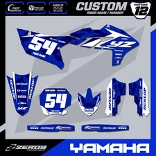 YAMAHA MOTOCROSS GRAPHICS CUSTOM MX GRAPHICS DECAL KIT YZ YZF CAMO BLU/WHI
