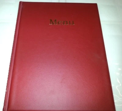 SPIRITUALGATEWAY A4 ECONOMICAL CHEAP VERSION MENU COVER/FOLDER WITH 4 A4 POCKETS REF BURGUNDY