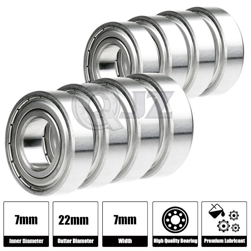 ぶるぅ♪ 7/4 8x 627-ZZ Ball Bearing 22mm x 7mm x 7mm ZZ 2Z Free Shipping