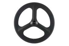 700C 70mm clincher bici da strada tre razze ruote in carbonio anteriore strada ruota in carbonio