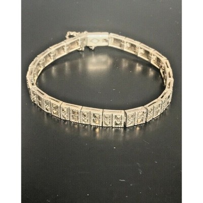 KIEFER QUALITÄT 925 STERLING SILBER & MARKASITEN ARMBAND SKY