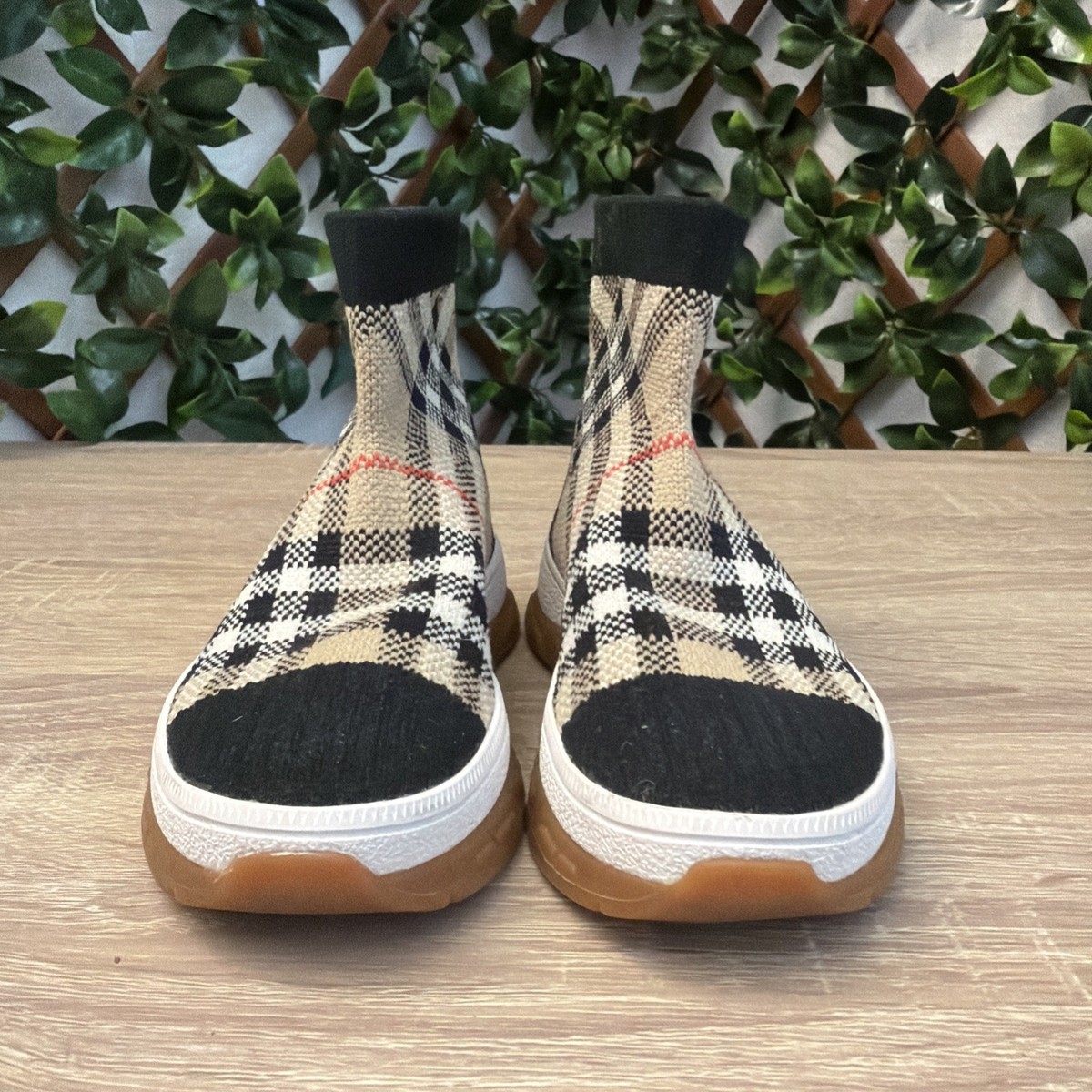 Burberry Kids Denim Check Socks Sneakers Size 7 US/24 EUR | eBay