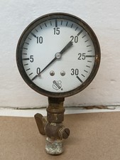 Vintage U.s. Ashcroft 6 Industrial Pressure Gauge 0-30 Psi Steampunk Decor