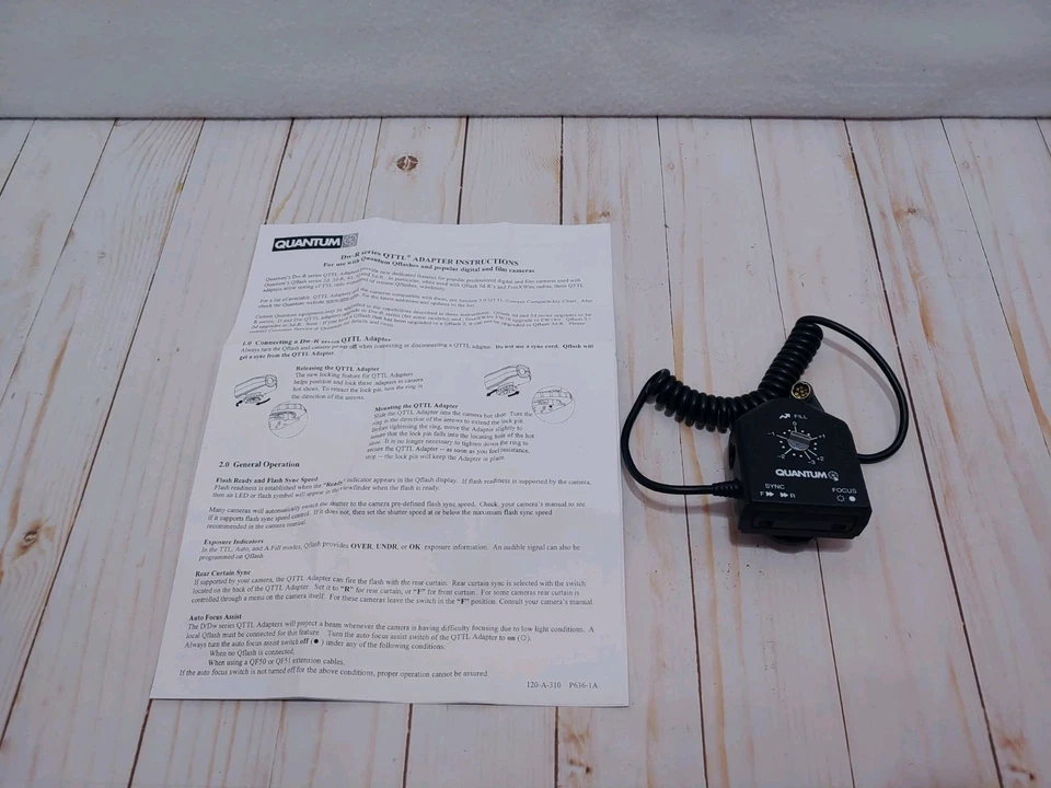 Quantum QFlash QTTL Adapter D22w-R for Fuji And Nikon New Open Box - Image 2 of 4