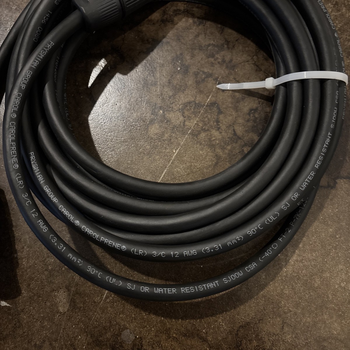 Carol 3/C 12AWG Water Resistant SJ00W CSA P-7K-123033 MSHA 300V