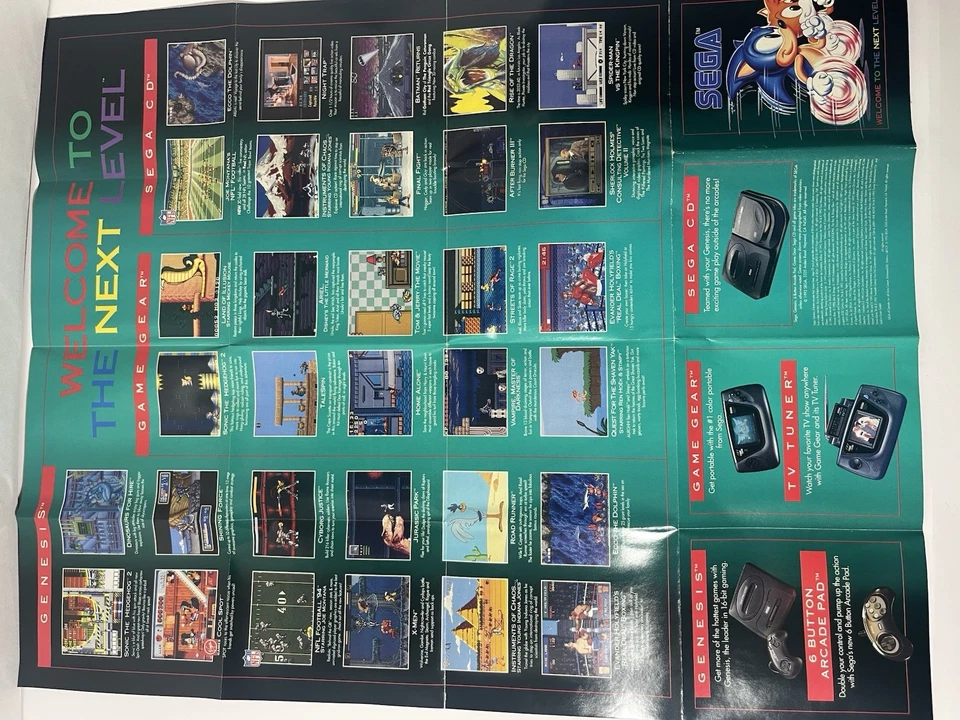 Jurassic Park Sega Genesis Insert POSTER ONLY Authentic In Good Condition !! - Image 4 of 4