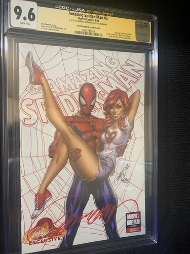 Amazing Spider-man 2 A SIGNED J Scott Campbell CGC 9.6