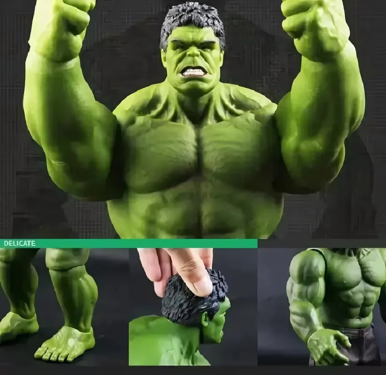 Figurine Hulk Avengers de collection Marvel Action grand format 28cm - 3