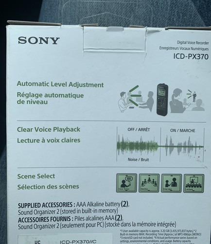 Sony PX Series ICD-PX370 registratore vocale digitale mono 4 GB - Foto 2 di 2