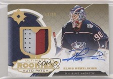 2019 Ultimate Collection Rookies Gold 43/99 Elvis Merzlikins #125 Patch Auto 3vx