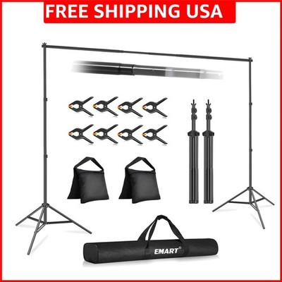 Backdrop Stand 10x7FT Adjustable Back Drop Stand for Party Photoshoot