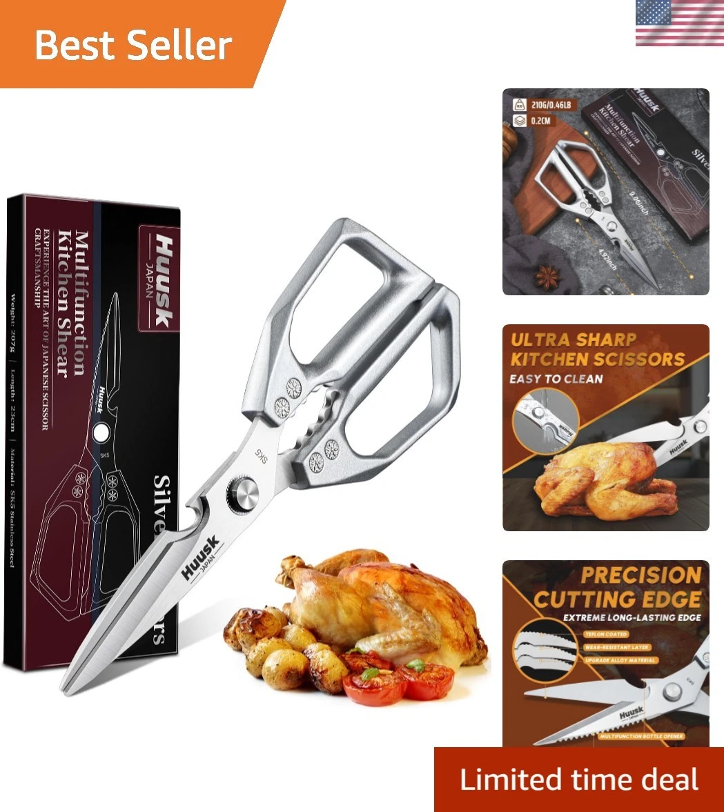 Kitchen Scissors All Purpose - Stainless Steel Kitchen Shear, Sharp Silver Me...
Opens in a new wind