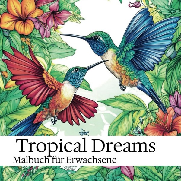 Tropical Dreams: Malbuch FüR Erwachsene – Tropische VöGel Und-image