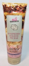 Bath  Body Works Milk Bar RASPBERRY HOLIDAY PIE BAR Body Cream 8oz, NEW