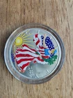 2000 American Eagle Silver Dollar in Full Color, 1 OZ .999 Fine Silver Color Cap