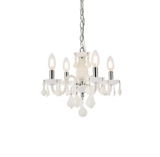 Elegant Lighting V7804D15-WH/RC Rococo 4 Light 15"W Crystal - White