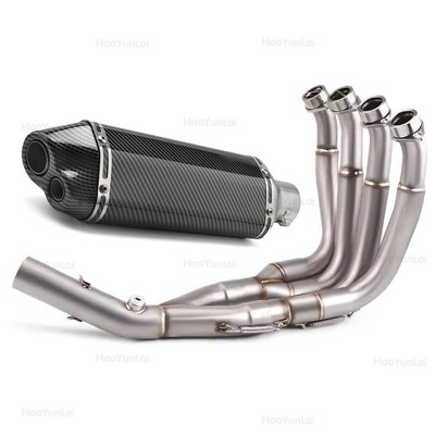 For Yamaha R6 2006-2020 YZF-R6 YZFR6 Exhaust Pipe With Header Link Pipe Slip-On