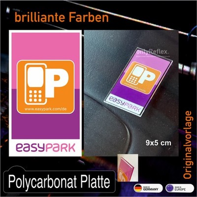 easypark sign 9x5 cm - no desire for stickers...prefer a sign
