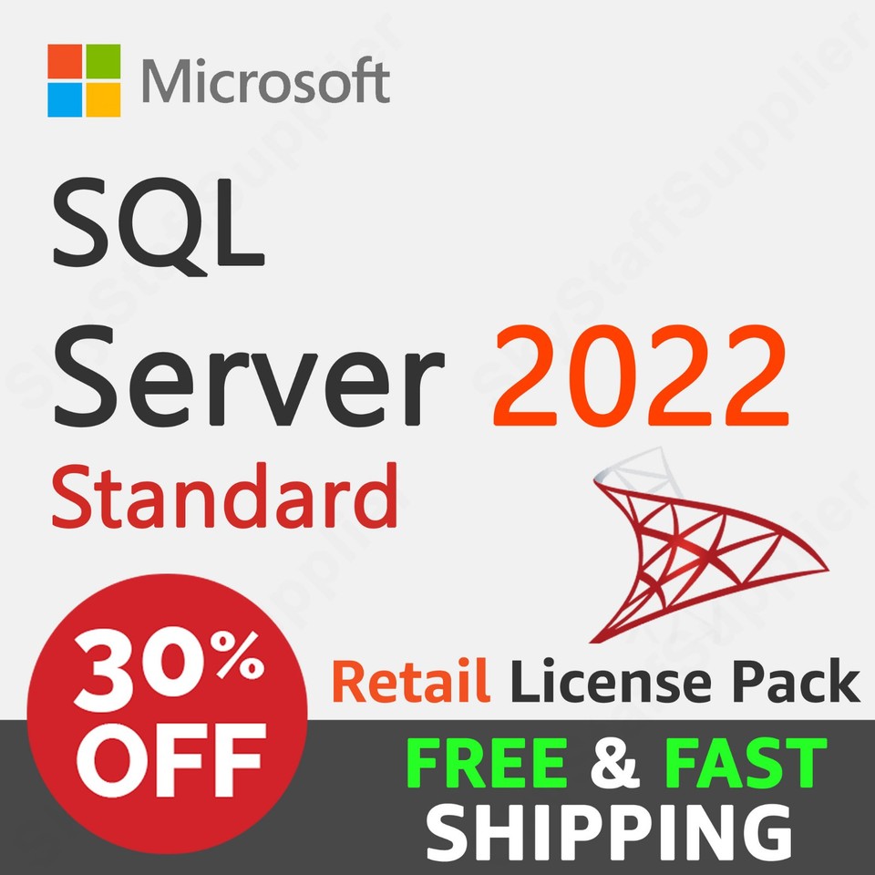 Sql Retails Microsoft SQL Server 2022 Standard Edition - FULL License + 10 CAL ...