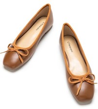 C Paravano Women's Flats Shoes  Ballet Flat  Slip On  Brown  Brand NEW