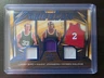 Leaf Trinity 2025  Larry Bird, Magic Johnson, M Malone GAME USED Relic Card