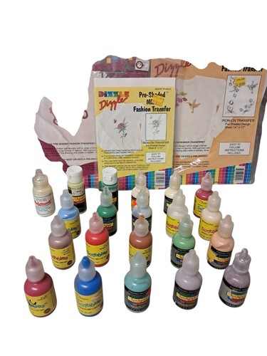 Scribbles Dimensional Fabric Paint Lot With 3 Transfers