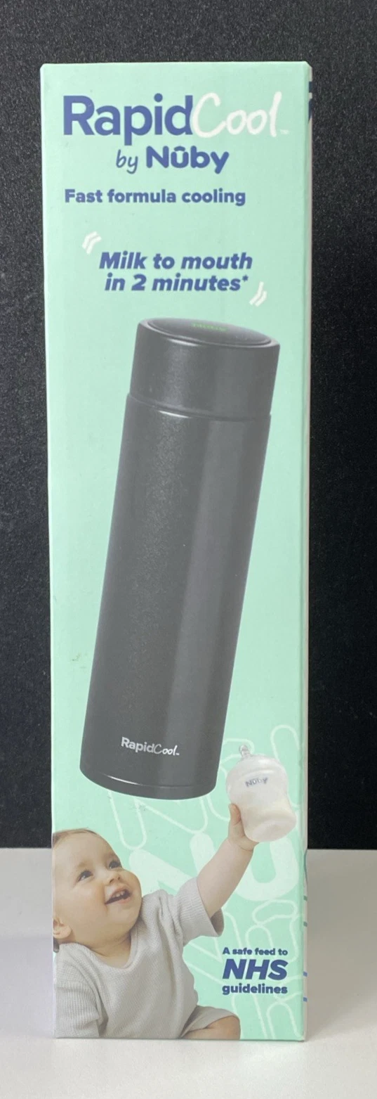 Nuby RapidCool Portable Baby Bottle Maker Black Formula Feed in 2 Minutes NEW