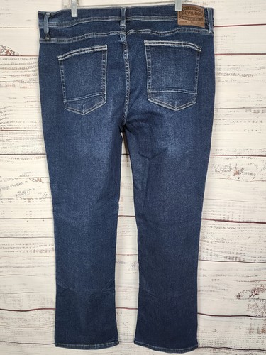 ~DEVIL DOG~ Relaxed Boot Cut Jeans Herren Etikett Gr. 38x34 Dark Wash Denim - Bild 2 von 7