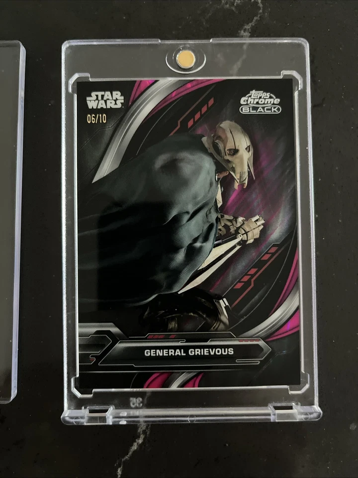 2024 Topps Chrome Black Star Wars - General Grievous - Magenta /10 SSP - Image 3 of 3