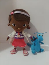 Doc McStuffins Stuffy Plush Lot of 2 Doctor Doll Lab Coat Dragon Disney Jr Toy