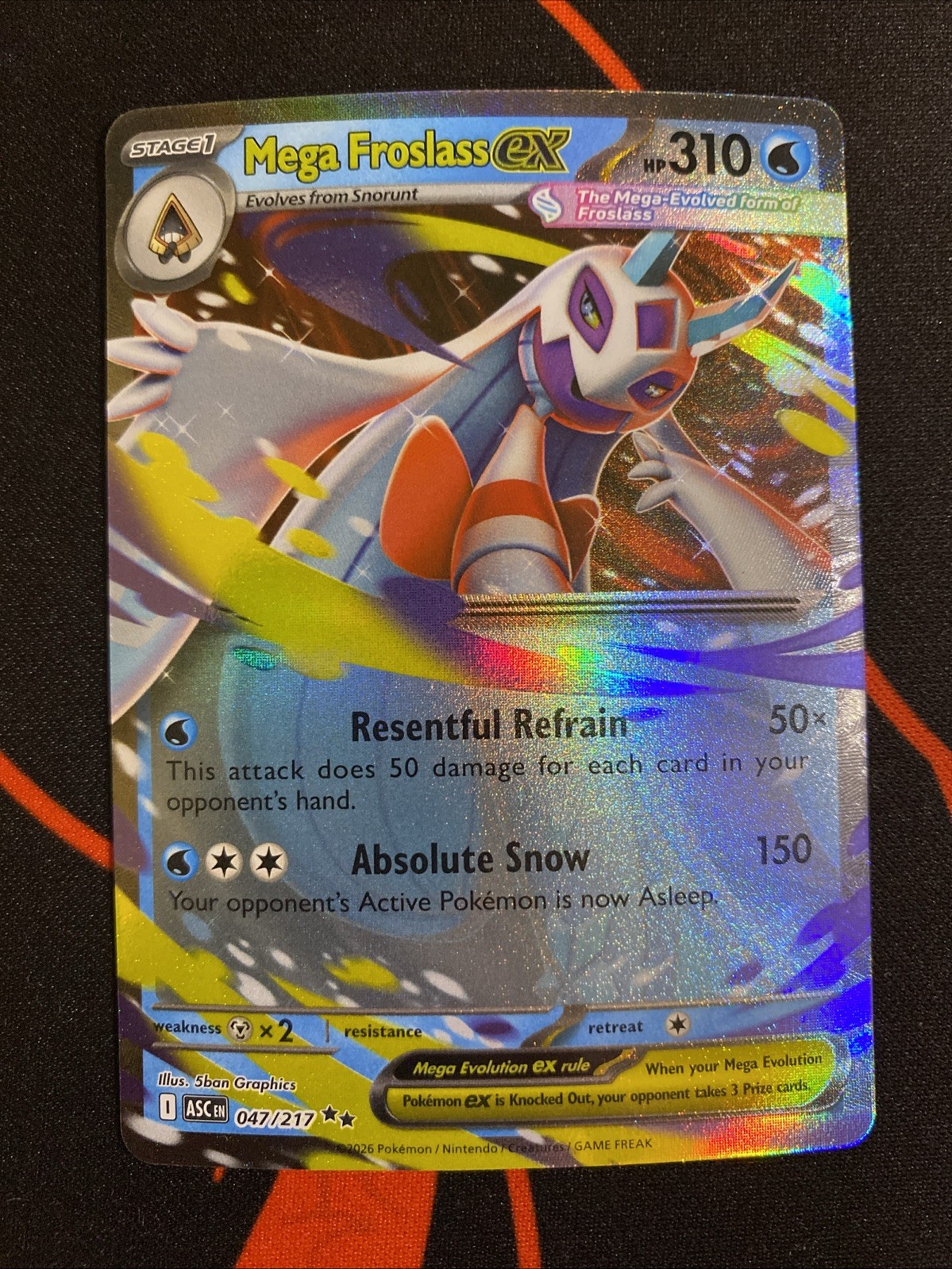 Pokémon TCG Mega Froslass EX 047/217 Ascended Heroes Double Rare NM-