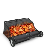 Adjustable Tow Behind Leaf Sweeper 42 Inch Lawn Sweeper Grass Collector