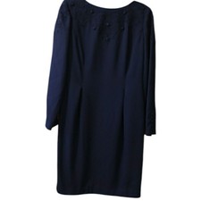 Maggy London Vintage ’90s Black Sheath Dress Size 8 Classic Evening Clean Needed