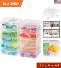 Clear Storage Cases, 10-Pack,  , Plastic Bead Organizing Containers with Sna...