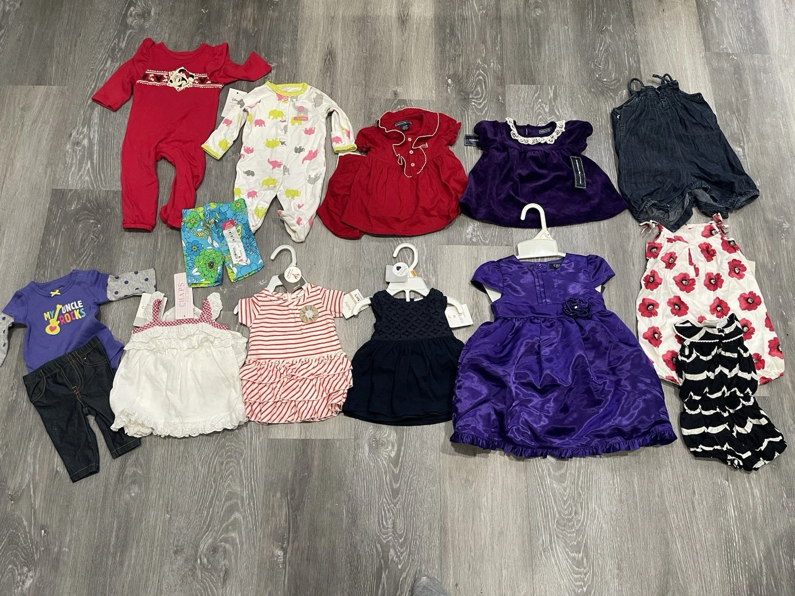 Carter's Oshkosh Infant Girls Clothing Lot Of Size Newborn 0-3 Months