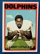 1972 Topps Football #240 Larry Little Rookie Card Miami Dolphins (B) - NM. rookie card picture