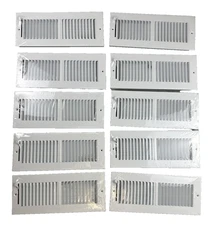 10 Pack Steel Wall Floor Vent Register Covers 4x12 Inch Grille Louvered New